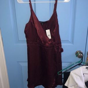 Burgundy Kendall and Kylie romper